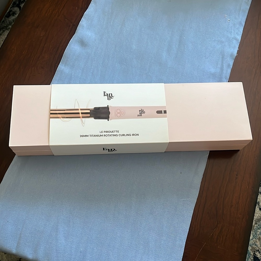 L’ange Le Pirouette 26 MM titanium rotating curling iron blush